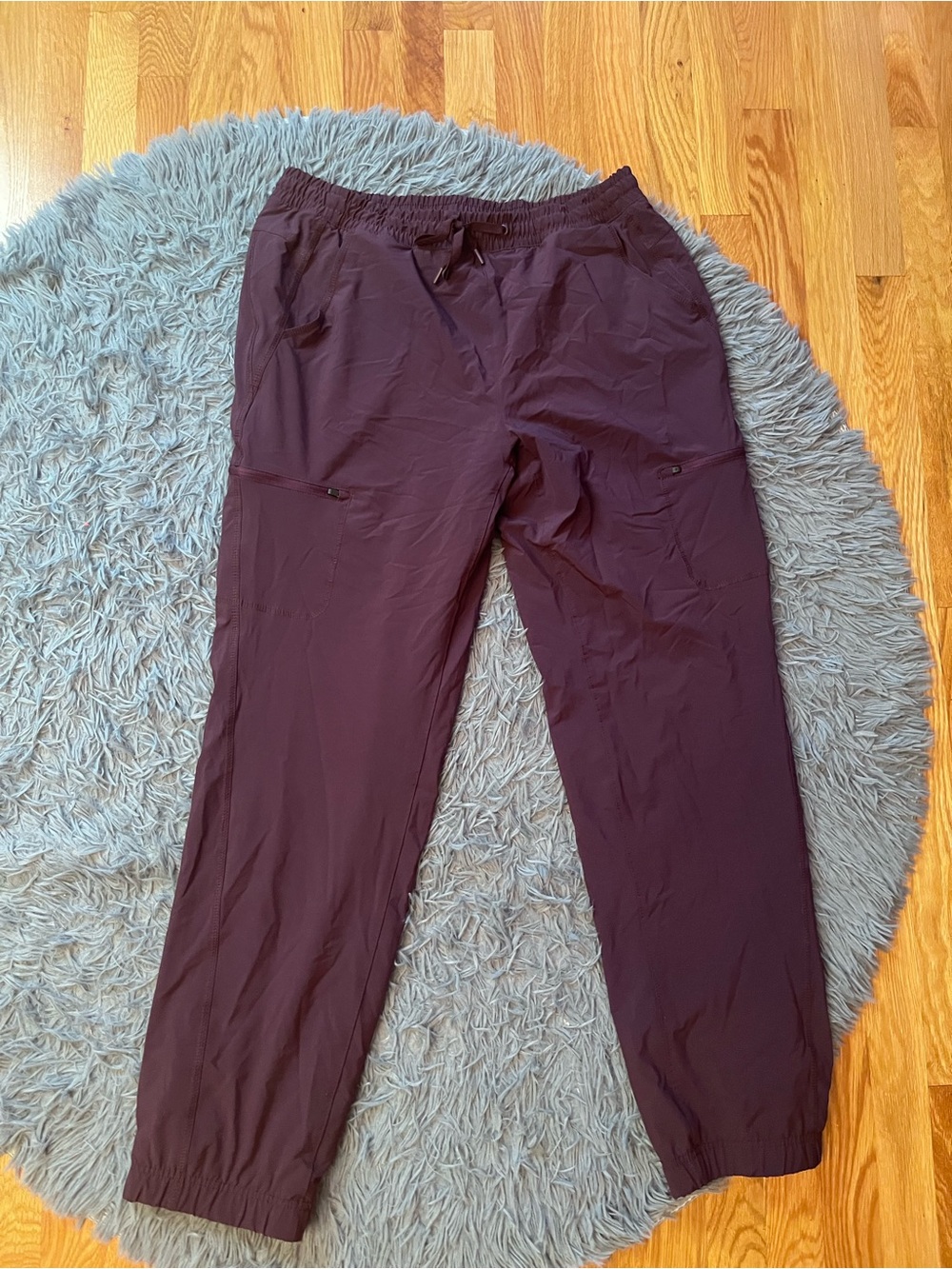 Eddie Bauer Purple Drawstring Elastic Waist Lined Track Pants Size 12